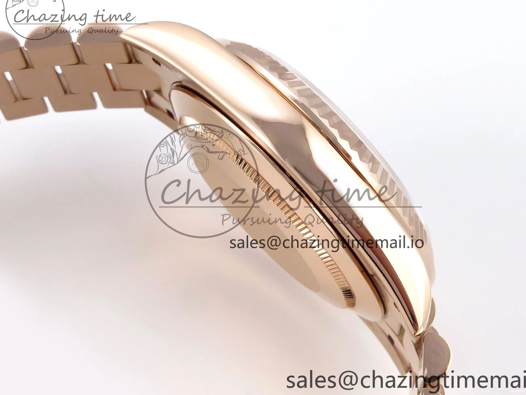 President Markers 228235 Edition Dial on Best Date Blue Bracelet Day VR2836 Diamonds Bezel QF Crystal 40 RG 1:1 0520